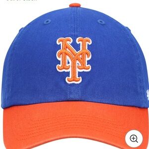 NY Mets Hat Cap Men's Blue and Orange Baseball New Adjustable